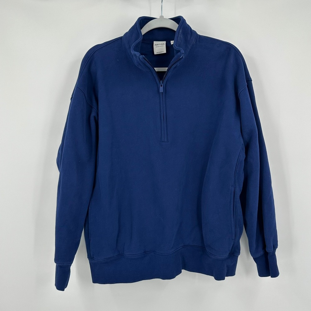 Aritzia Tna Sweatfleece Quarter Zip Sweatshirt Size M Boyfriend Fit Oversized